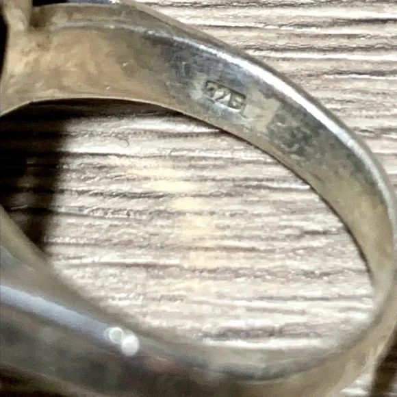 Vintage Handmade Sterling Silver Marcasite & Pearl Cocktail Ring, Size 6.5